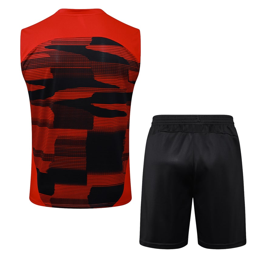 Debardeur Short Milan AC Homme 2024 2025 Rouge Noir