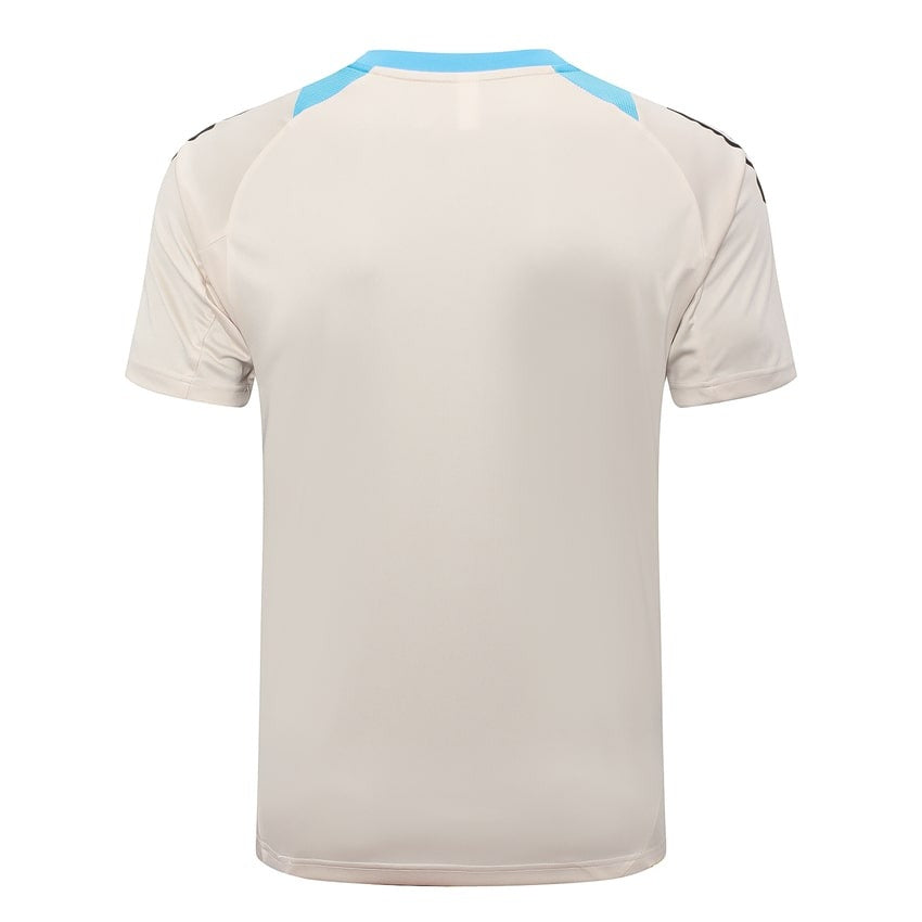 Ensemble Maillot Short Argentine Homme/Enfant 2024 2025 Beige