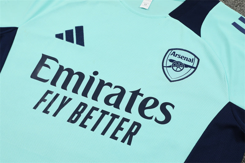 Ensemble Maillot Short Arsenal Homme/Enfant 2024 2025 Bleu Ciel
