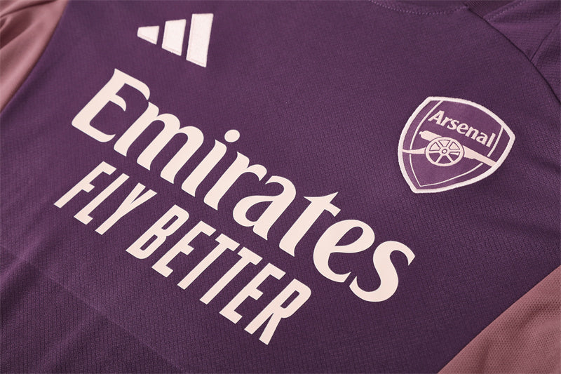 Ensemble Maillot Short Arsenal Homme/Enfant 2024 2025 Violet Rose