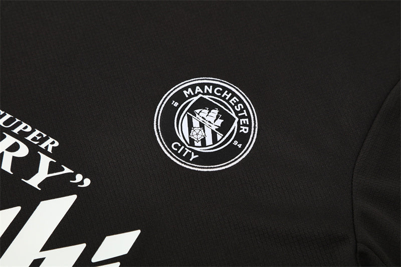 Ensemble Maillot Short Manchester City Homme/Enfant 2025 2026 Noir