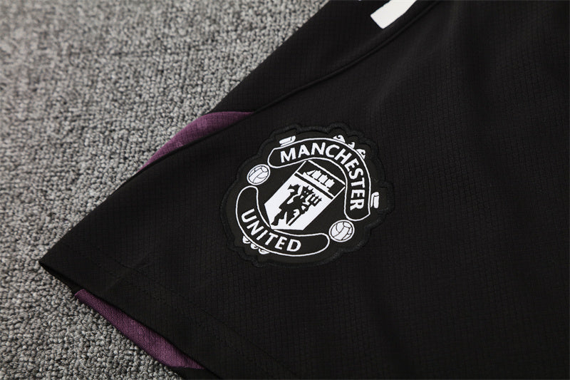 Ensemble Maillot Short Manchester United Homme/Enfant 2025 2026 Blanc Gris