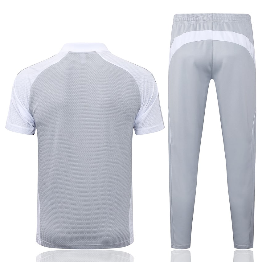 Polo Real Madrid Homme 2025 2026 Gris Blanc