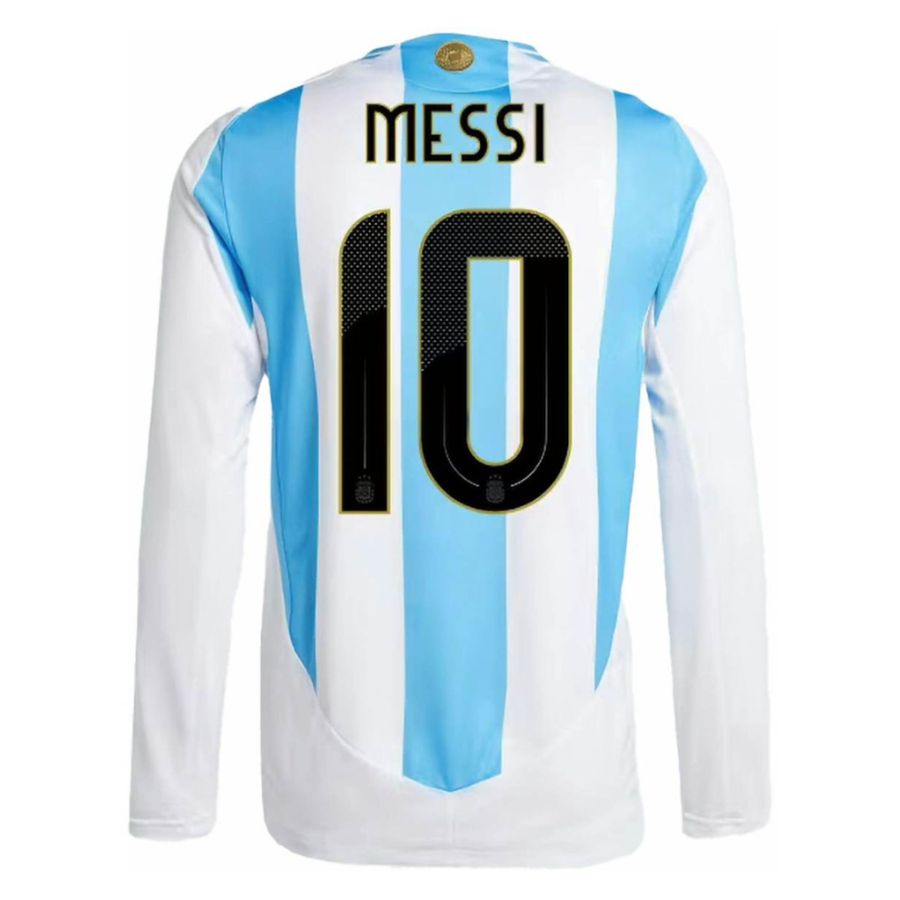 Maillot Argentine Messi Manches Longues Homme Domicile 2024 2025