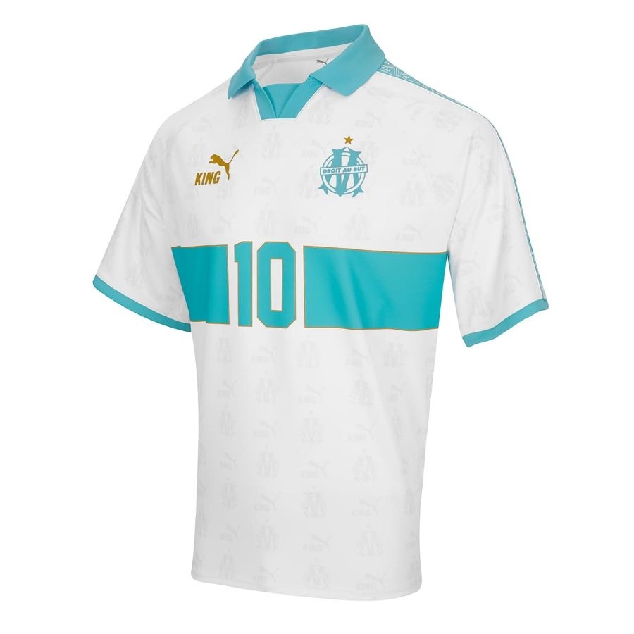 Maillot Marseille Retro King Blanc Homme