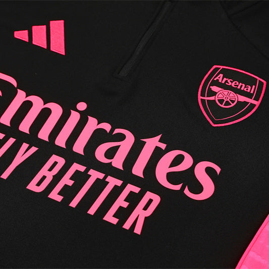 Survetement Arsenal Training Homme/Enfant 2025 2026 Noir Rose
