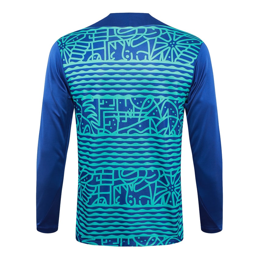 Survetement Bresil Training Homme/Enfant 2024 2025 Bleu Vert