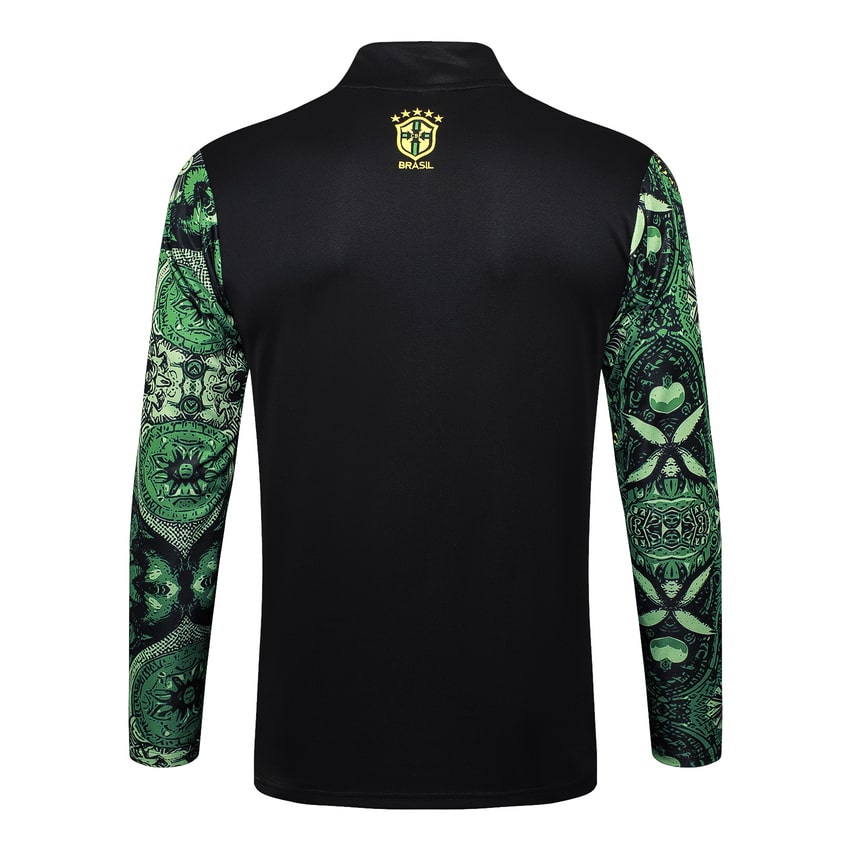 Survetement Bresil Training Homme/Enfant 2024 2025 Vert Motif