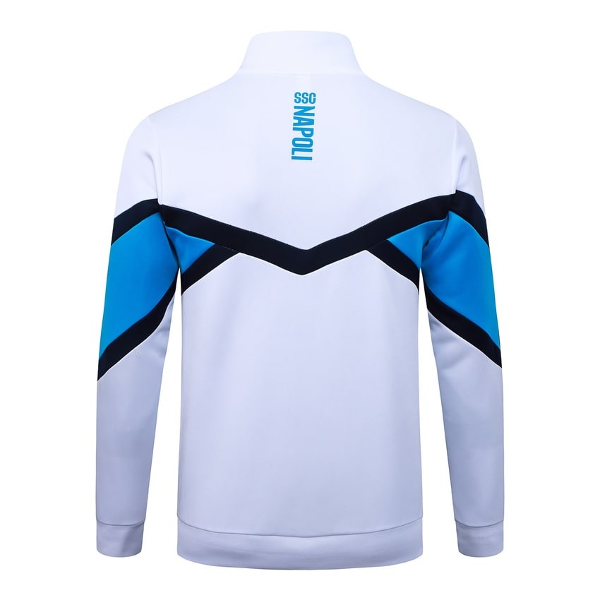 Survetement Naples Veste Homme/Enfant 2025 2026 Blanc Bleu