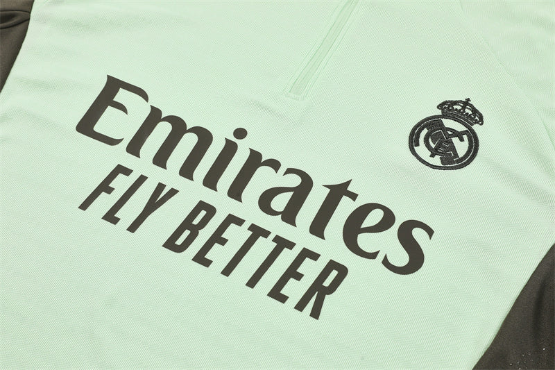 Survetement Real Madrid Training Homme/Enfant 2025 2026 Vert Clair