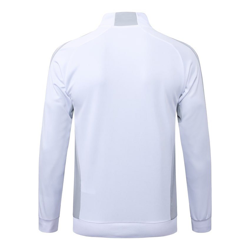 Survetement Real Madrid Veste Homme/Enfant 2025 2026 Blanc Gris