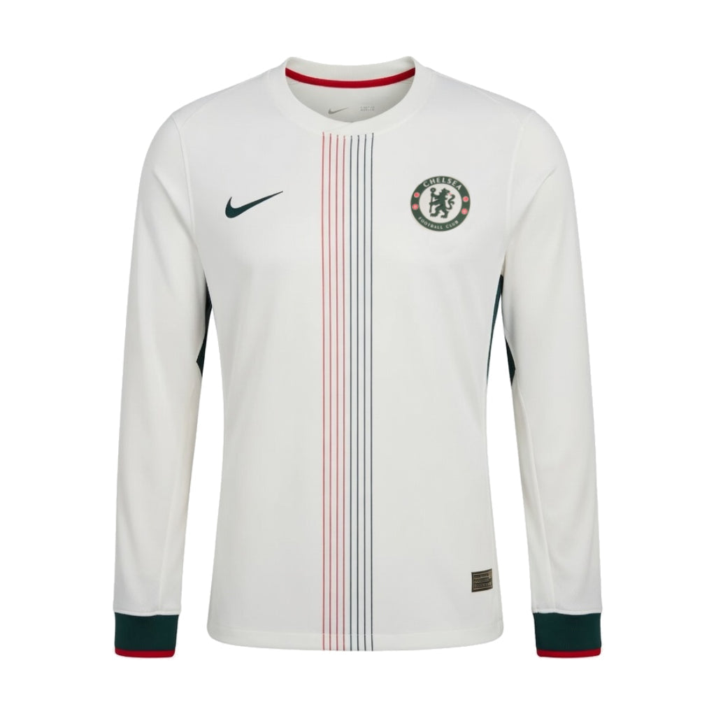 Maillot Chelsea Exterieur Manches Longues Homme 2025 2026 Blanc