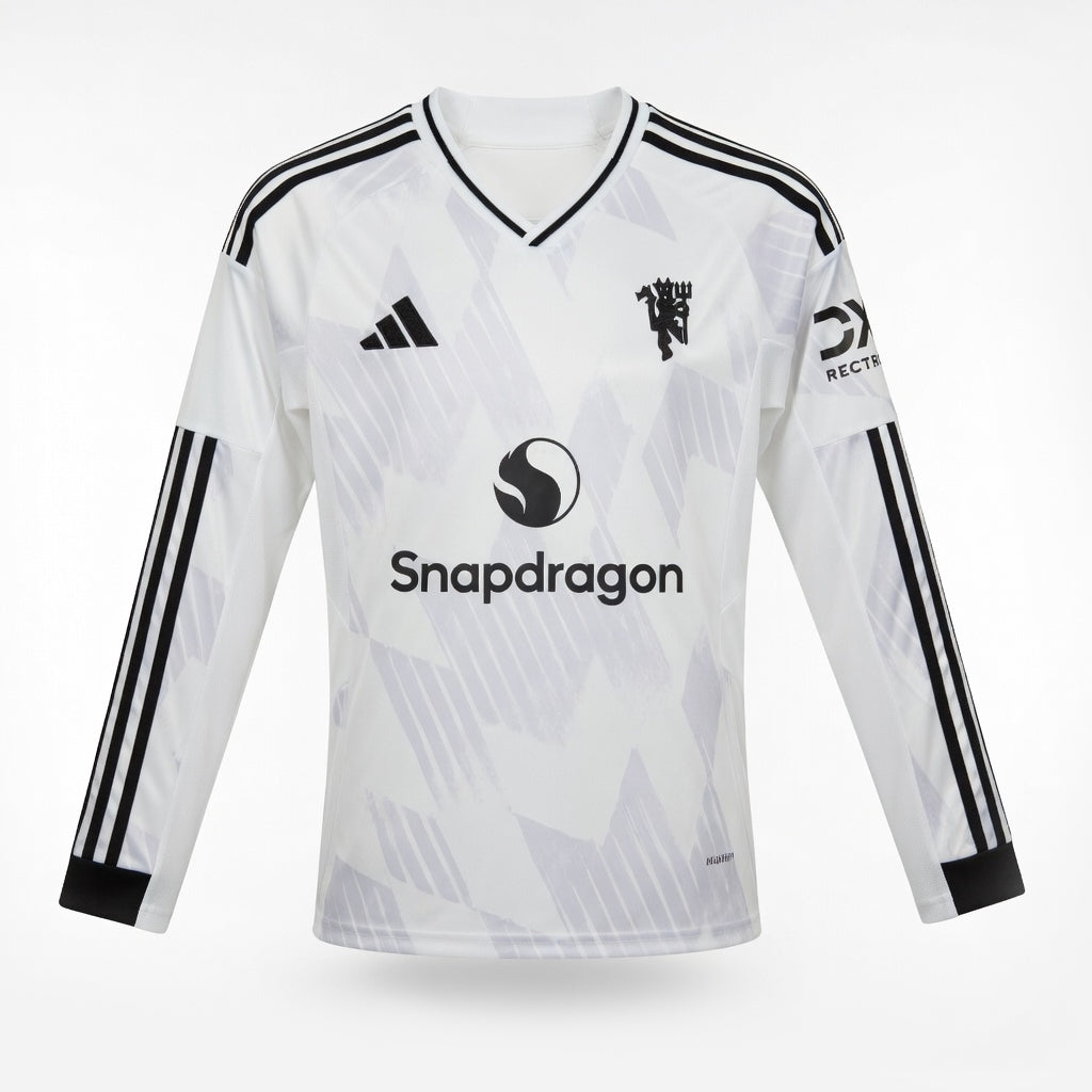 Maillot Manchester United Exterieur Manches Longues Homme 2025 2026 Blanc