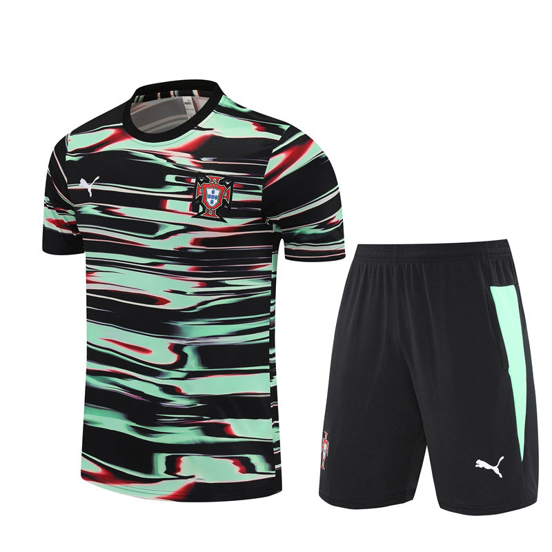 Maillot Short Portugal Training Noir Homme/Enfant 2025 2026