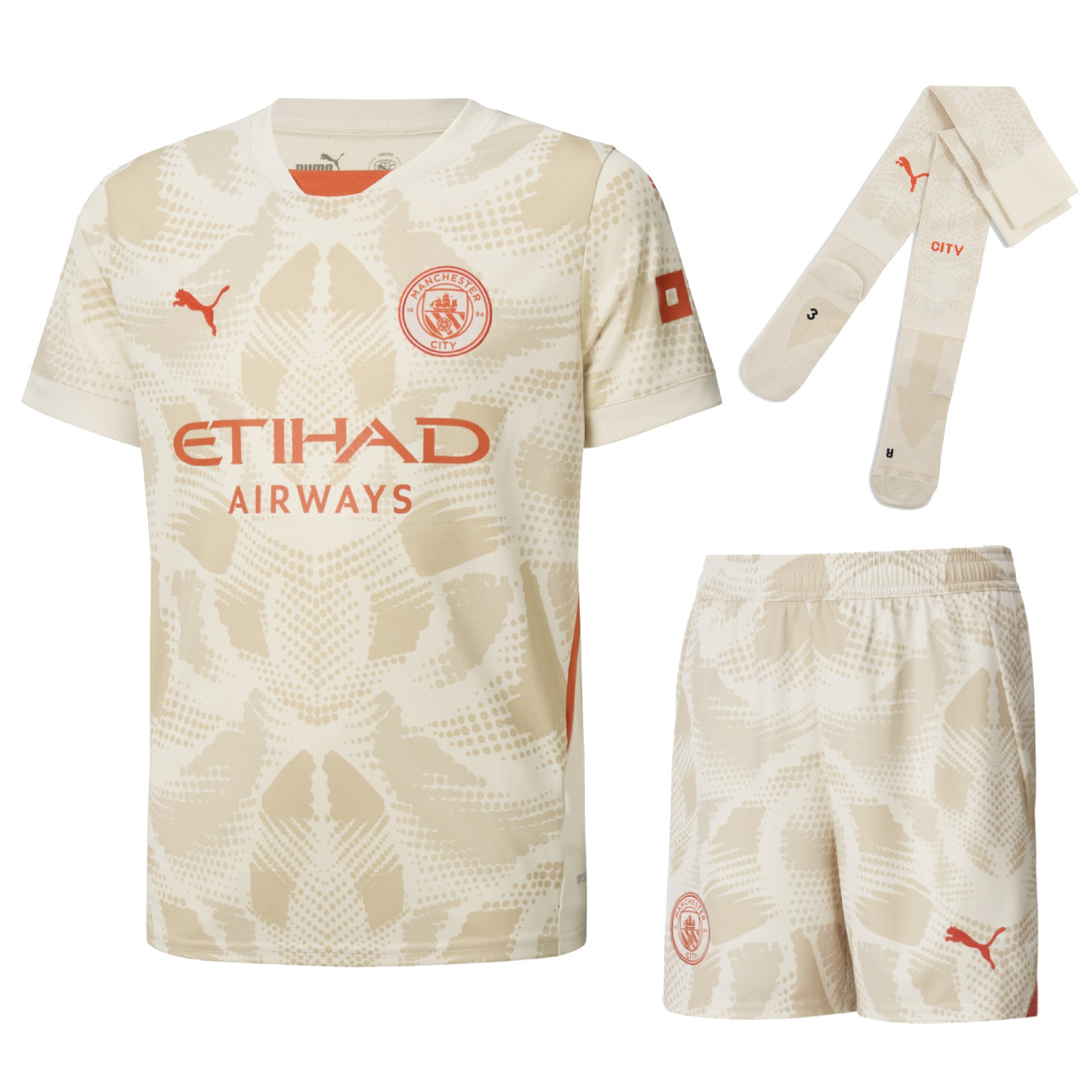 Maillot Kit Enfant Manchester City Gardien 2024 2025 Beige