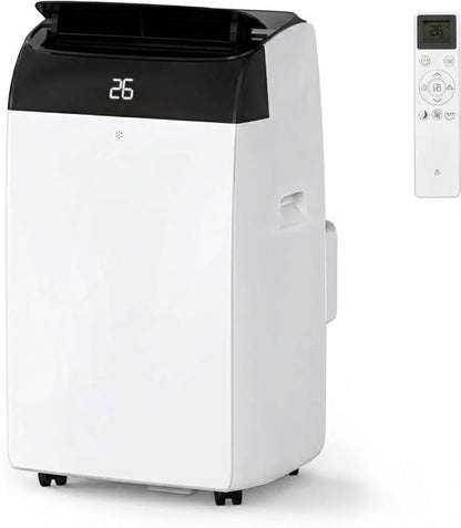 Climatiseur portable 3 en 1 - 10000 BTU (+40m²) – Silencieux - Refroidissement, déshumidification 30 L jour, ventilateur 2 vitesses – minuterie 24 h, affichage numérique