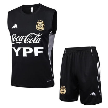 Debardeur Short Argentine Homme 2025 2026 Noir Nuit