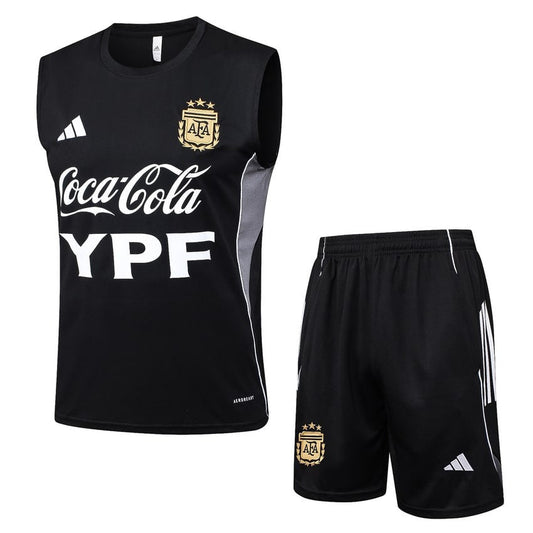 Debardeur Short Argentine Homme 2025 2026 Noir Nuit