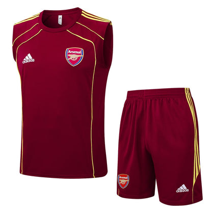 Debardeur Short Arsenal Homme 2025 2026 Rouge Foncé