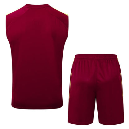 Debardeur Short Arsenal Homme 2025 2026 Rouge Foncé