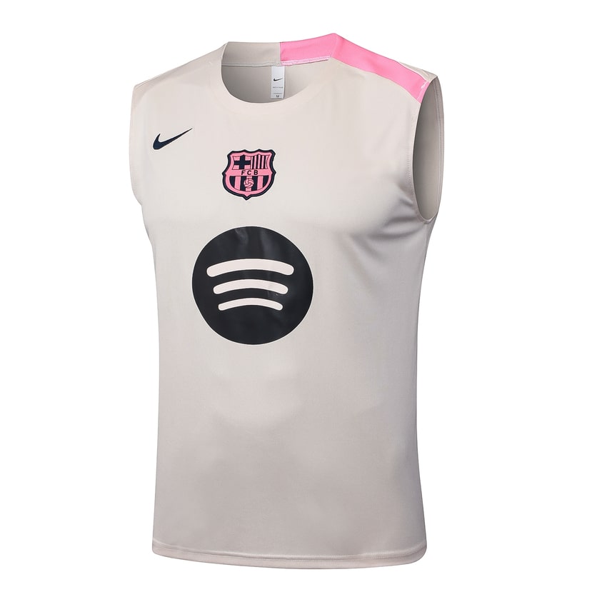 Debardeur Short Barcelone Homme 2025 2026 Beige Rose