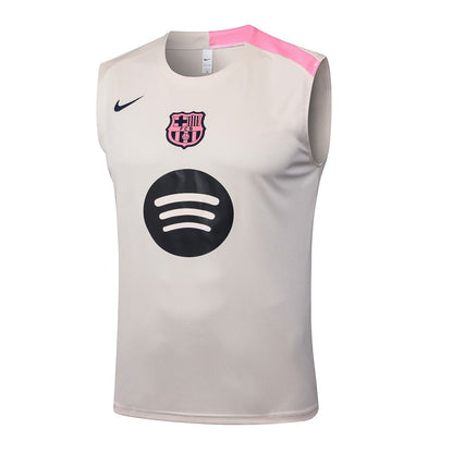 Debardeur Short Barcelone Homme 2025 2026 Beige Rose