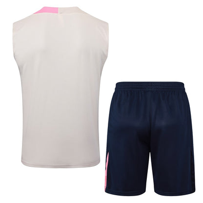 Debardeur Short Barcelone Homme 2025 2026 Beige Rose