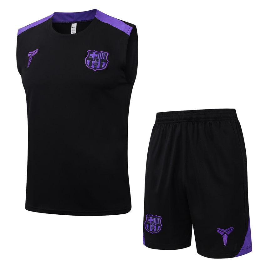 Debardeur Short Barcelone Homme 2025 2026 Noir Violet