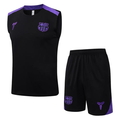 Debardeur Short Barcelone Homme 2025 2026 Noir Violet