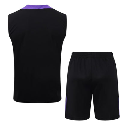 Debardeur Short Barcelone Homme 2025 2026 Noir Violet