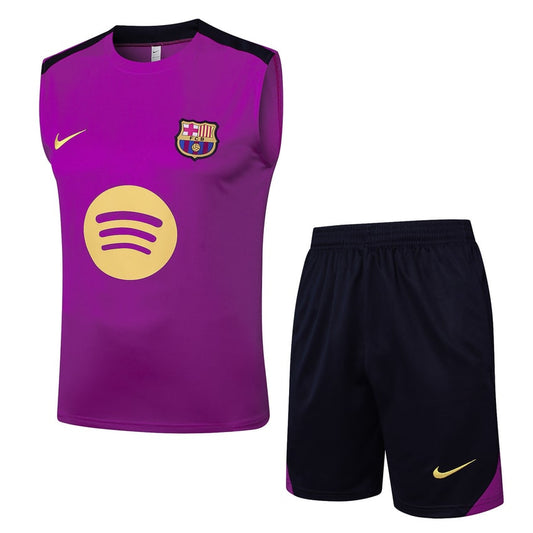 Debardeur Short Barcelone Homme 2025 2026 Rose Foncé