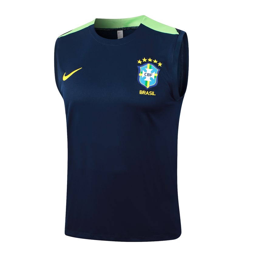 Debardeur Short Bresil Homme 2024 2025 Bleu Foncé