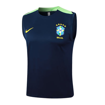 Debardeur Short Bresil Homme 2024 2025 Bleu Foncé