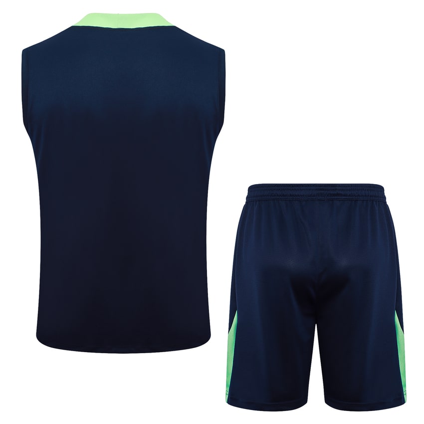 Debardeur Short Bresil Homme 2024 2025 Bleu Foncé