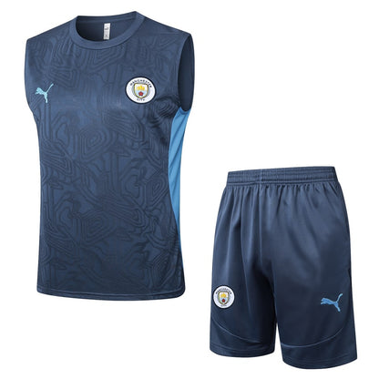 Debardeur Short Manchester City Homme 2024 2025 Bleu