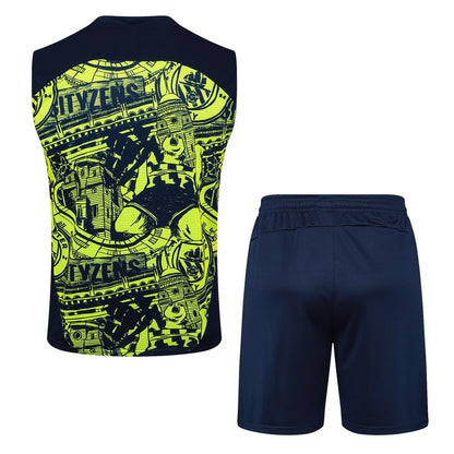 Debardeur Short Manchester City Homme 2024 2025 Jaune Noir