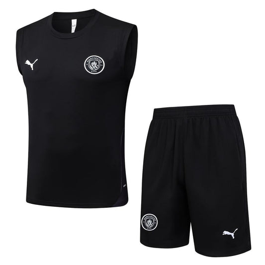 Debardeur Short Manchester City Homme 2025 2026 Noir Sombre