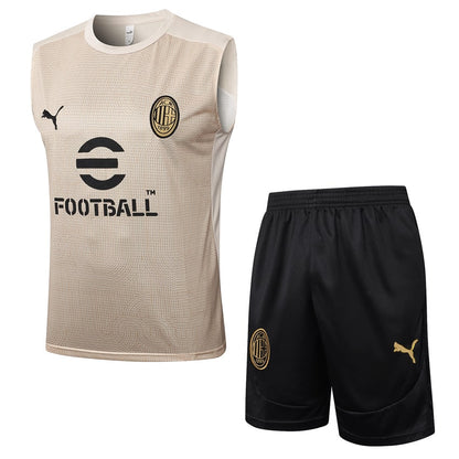 Debardeur Short Milan AC Homme 2024 2025 Beige