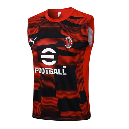 Debardeur Short Milan AC Homme 2024 2025 Rouge Noir