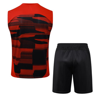 Debardeur Short Milan AC Homme 2024 2025 Rouge Noir