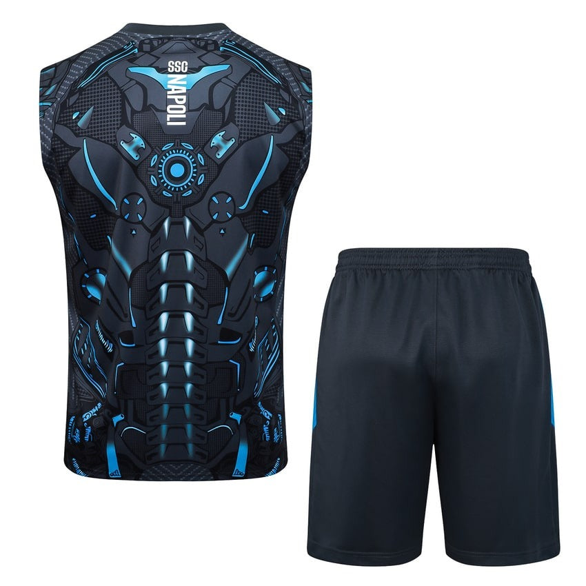 Debardeur Short Naples Homme 2025 2026 Noir Motif