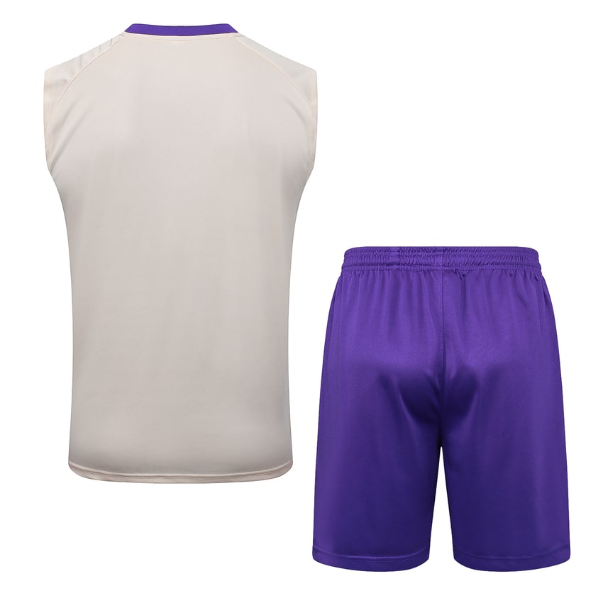 Debardeur Short Real Madrid Homme 2025 2026 Beige Violet