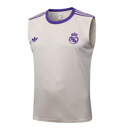 Debardeur Short Real Madrid Homme 2025 2026 Beige Violet