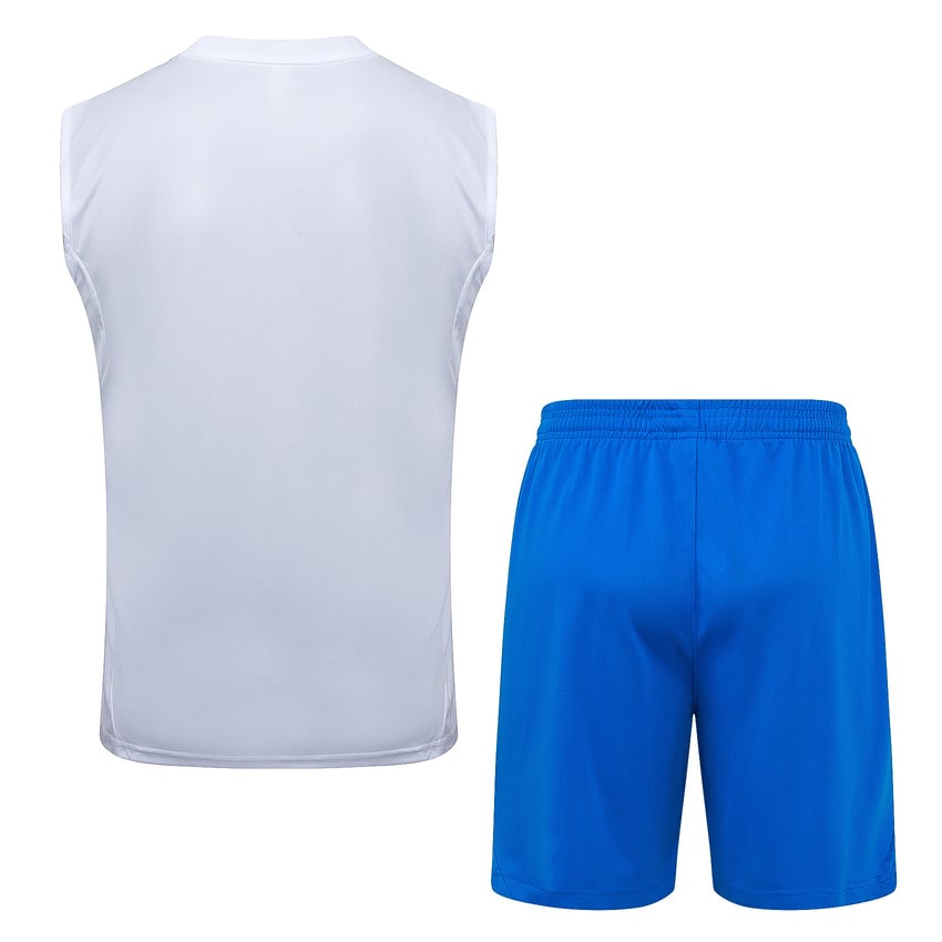 Debardeur Short Real Madrid Homme 2025 2026 Blanc Bleu