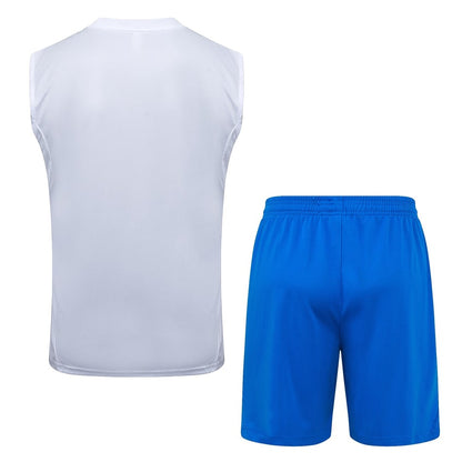 Debardeur Short Real Madrid Homme 2025 2026 Blanc Bleu