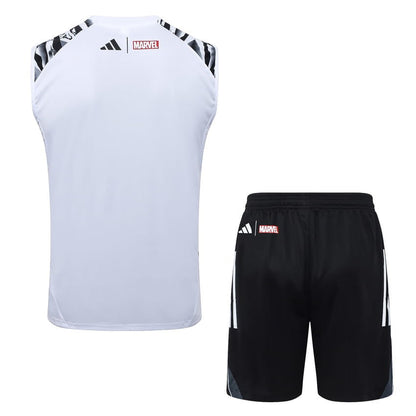 Debardeur Short Real Madrid Homme 2025 2026 Blanc Tache