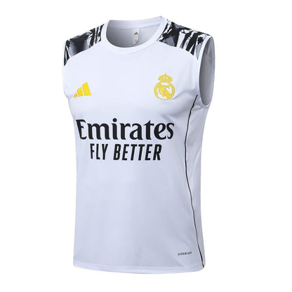Debardeur Short Real Madrid Homme 2025 2026 Blanc Tache