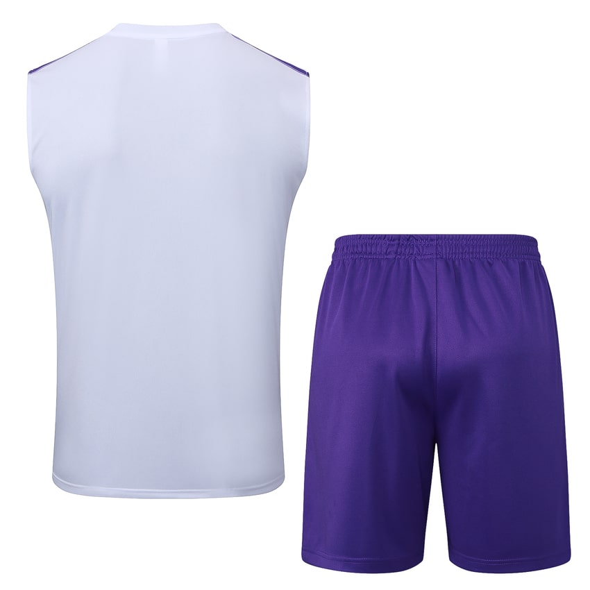 Debardeur Short Real Madrid Homme 2025 2026 Blanc Violet