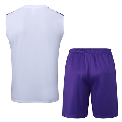 Debardeur Short Real Madrid Homme 2025 2026 Blanc Violet