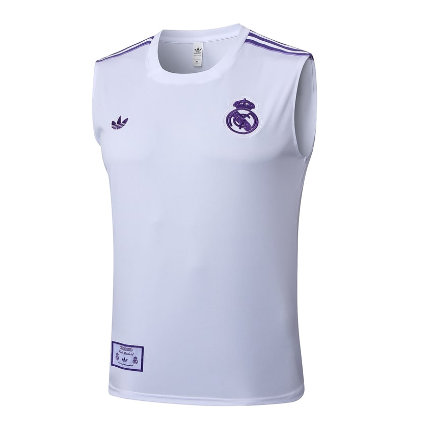 Debardeur Short Real Madrid Homme 2025 2026 Blanc Violet